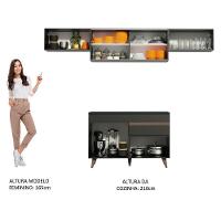 Cozinha Compacta Madesa Reims Com Armário E Balcão Preto - 7