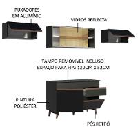 Cozinha Compacta Madesa Reims Com Armário E Balcão Preto - 5
