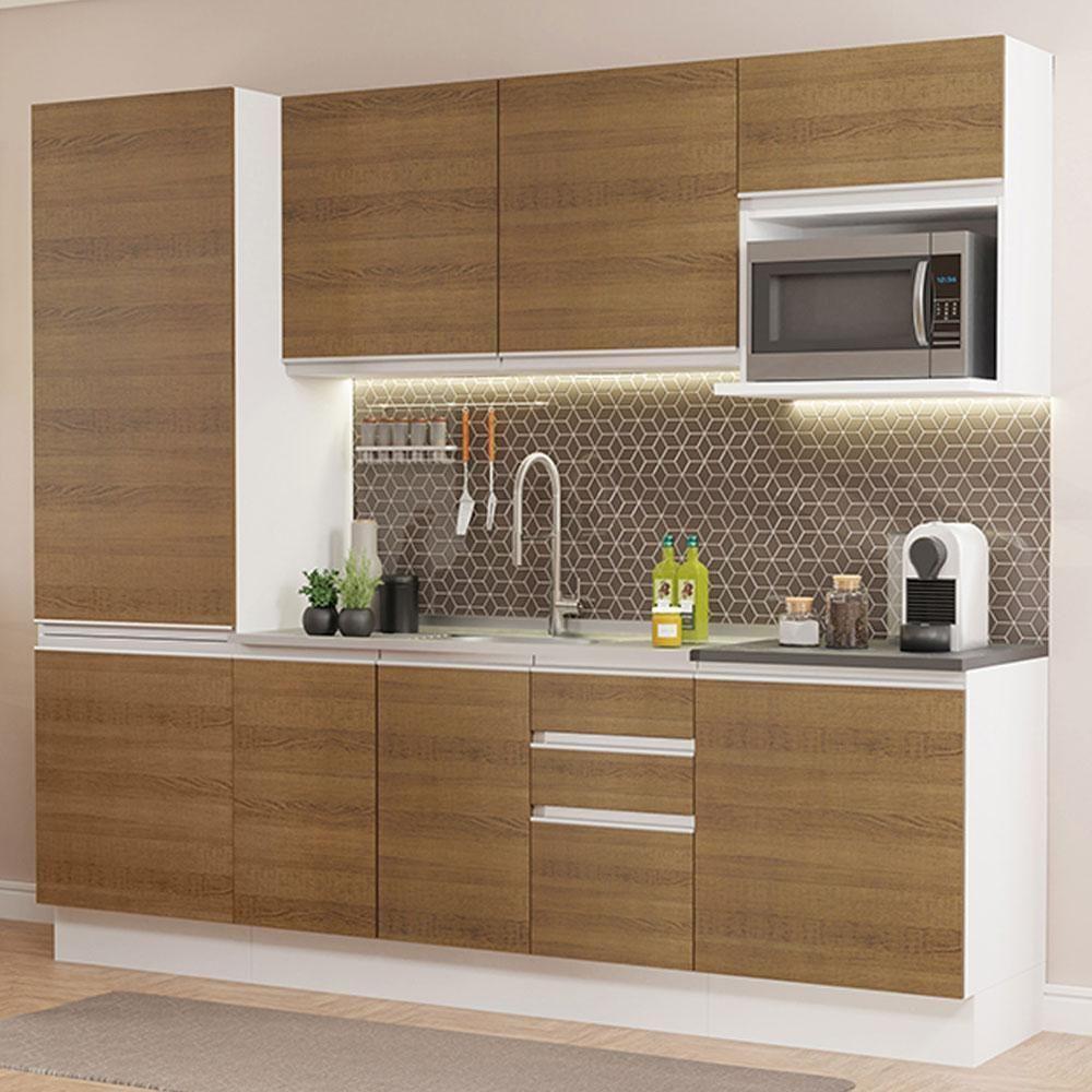 Cozinha Completa 100% Mdf Madesa Acordes Branco Rustic - 1