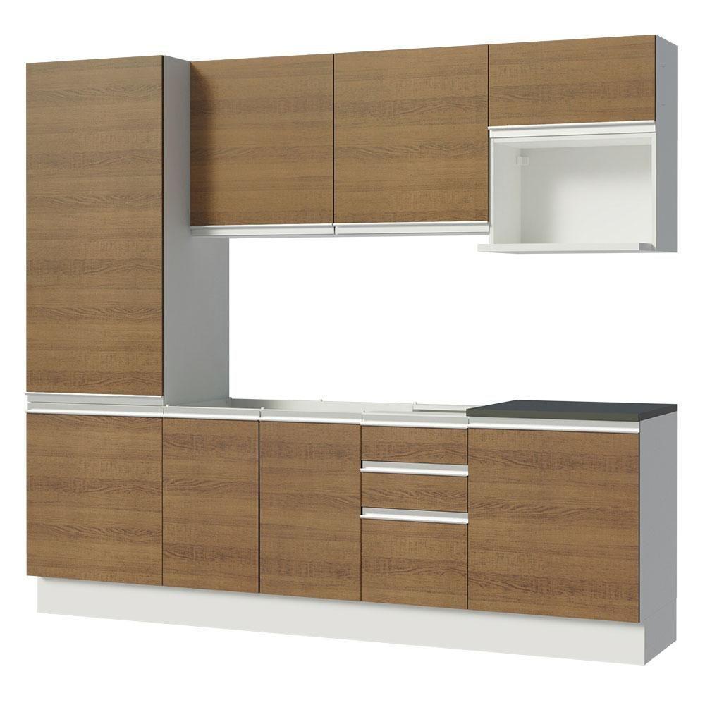 Cozinha Completa 100% Mdf Madesa Acordes Branco Rustic - 3