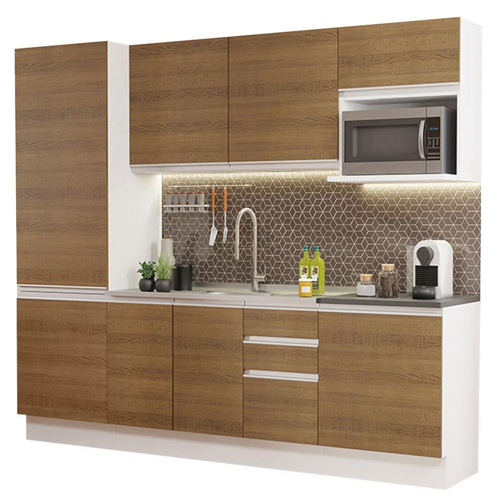 Cozinha Completa 100% Mdf Madesa Acordes Branco Rustic - 4