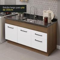 Cozinha Compacta 150002 Com Armário E Balcão Rustic/branco - 5