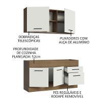 Cozinha Compacta 150002 Com Armário E Balcão Rustic/branco - 7