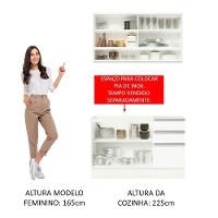 Cozinha Compacta Glamy Com Armário E Balcão sem Tampo E Pia - 9