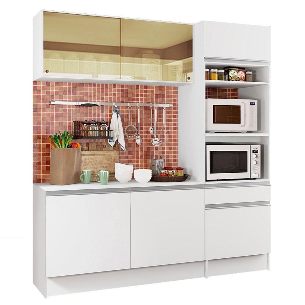 Cozinha Compacta Diamante Pop com Armário Branco - 4
