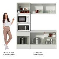 Cozinha Compacta Diamante Pop com Armário Branco - 2