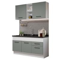 Cozinha Compacta 150002 Com Armário E Balcão Branco/Cinza - 10