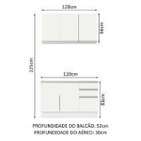 Cozinha Compacta Glamy Com Armário E Balcão sem Tampo E Pia - 5