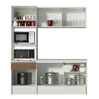 Cozinha Compacta Topazio Pop com Armário Branco Rustic - 8