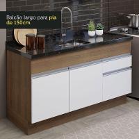 Cozinha Compacta 150002 Com Armário E Balcão Rustic/branco - 6