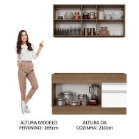 Cozinha Compacta 150002 Com Armário E Balcão Rustic/branco - 7