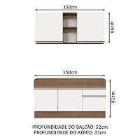 Cozinha Compacta 150002 Com Armário E Balcão Rustic/branco - 9