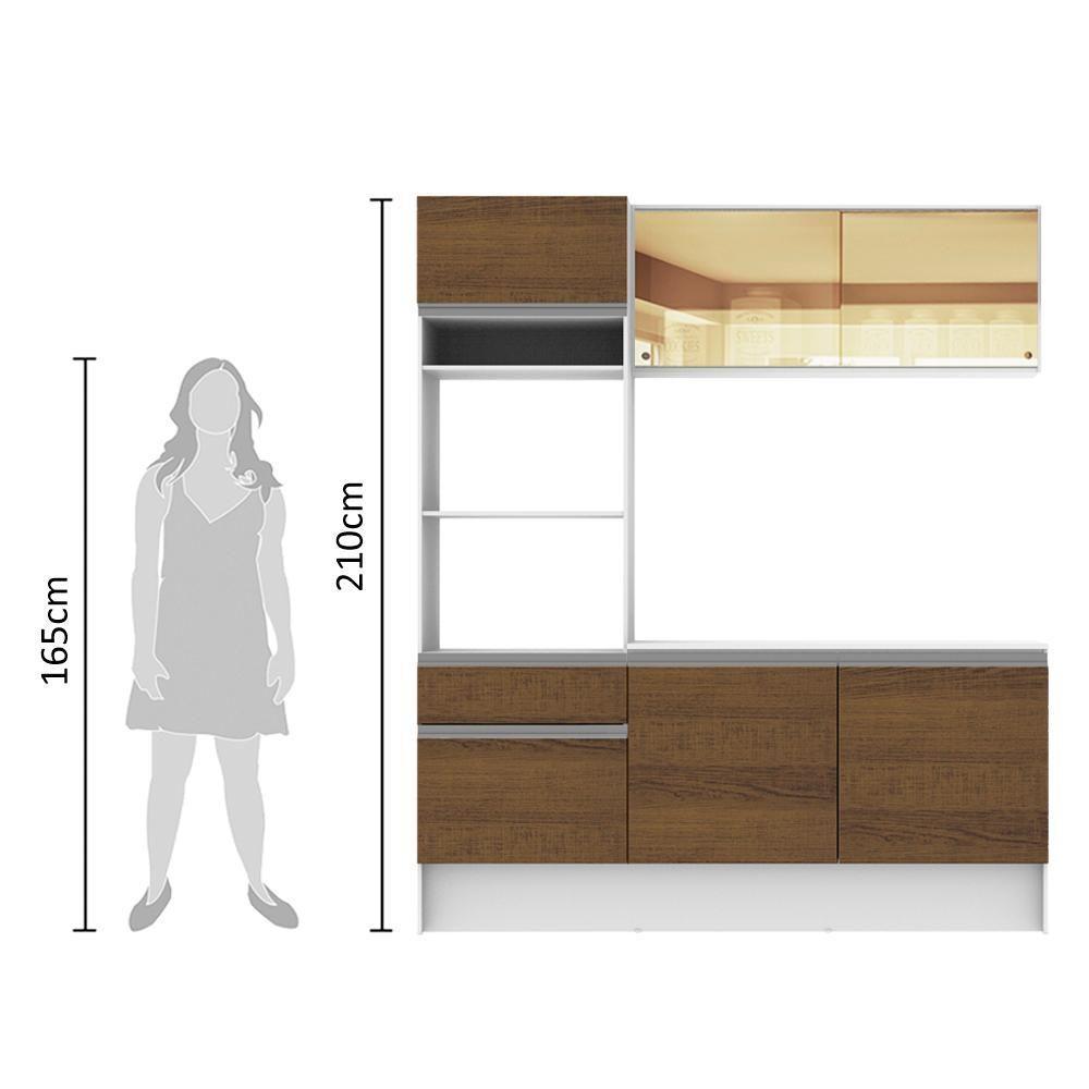 Cozinha Compacta Diamante com Armário Balcão e Tampo Madesa - 10