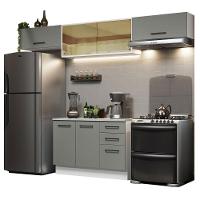 Cozinha Compacta 280004 Com Armário E Balcão Branco/Cinza - 10