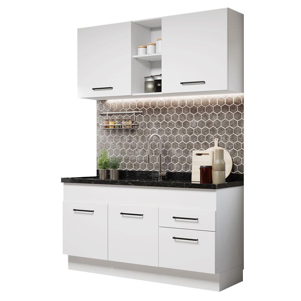 Cozinha Compacta 150002 Com Armário E Balcão Branco Branco - 10