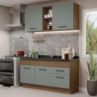 Cozinha Compacta 150002 Com Armário E Balcão Rustic/Cinza - 1