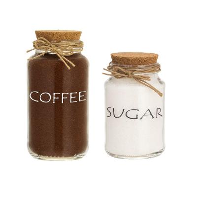Jogo 2 Pote Hermético Café E Açucar Coffee (branco) Sugar