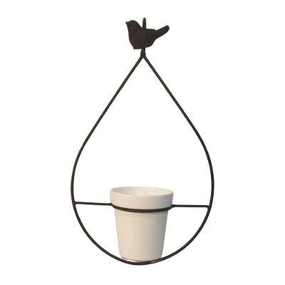 Suporte Gota Suspenso Grande Com Vaso Branco