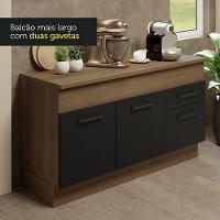 Cozinha Compacta 150001 Com Armário E Balcão Rustic/Preto - 5