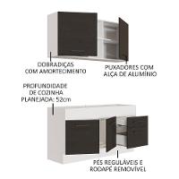 Cozinha Compacta 150002 Com Armário E Balcão Branco/Preto - 8