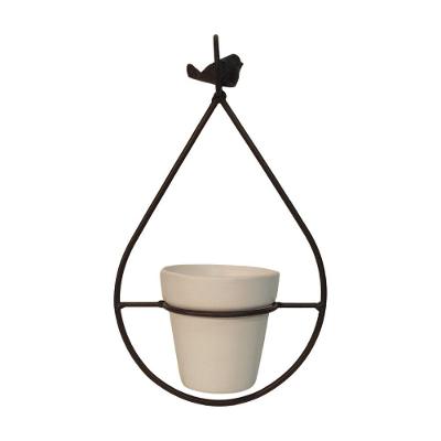 Suporte Gota Suspenso Pequeno Com Vaso Branco