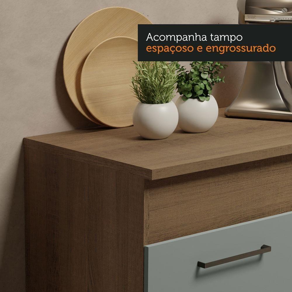 Cozinha Compacta 150001 Com Armário E Balcão Rustic/Cinza - 6