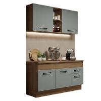 Cozinha Compacta 150001 Com Armário E Balcão Rustic/Cinza - 10