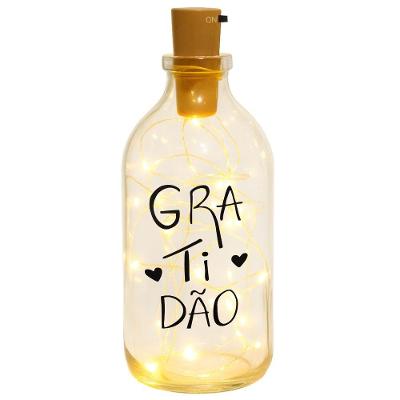 Garrafa Paris 500ml Led Gratidão