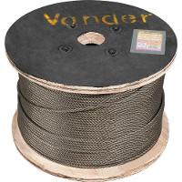 Cabo De Aço Polido Af 9,53mm 3-8 6x19s Com 500m Vonder - 2