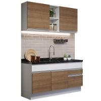 Cozinha Compacta 150002 Com Armário E Balcão Branco/Rustic - 10