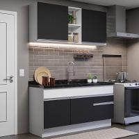 Cozinha Compacta 150002 Com Armário E Balcão Branco/Preto - 1