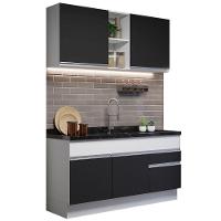 Cozinha Compacta 150002 Com Armário E Balcão Branco/Preto - 10