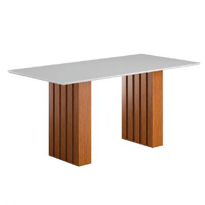 Mesa Sala De Jantar 1,80m Ripada Santiago Madeirado/off White Dobuê Madeirado/off White