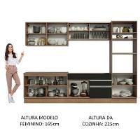 Cozinha Completa 310001 Com Armário E Balcão Rustic/Preto - 6