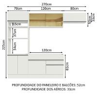 Cozinha Completa 270011 Com Armário E Balcão Branco Branco - 8
