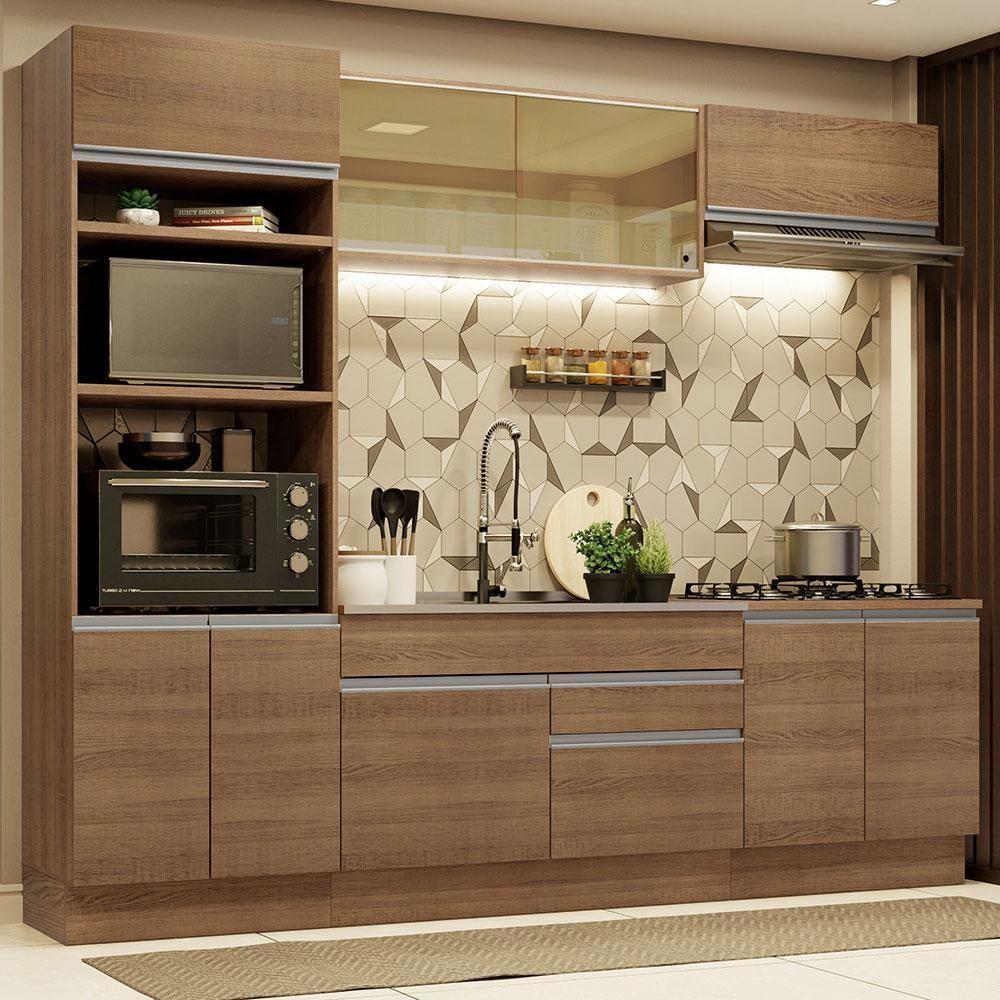 Cozinha Completa 270010 Com Armário E Balcão RusticRustic - 1