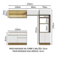 Cozinha Completa 270012 Com Armário E Balcão Rustic/branco - 9