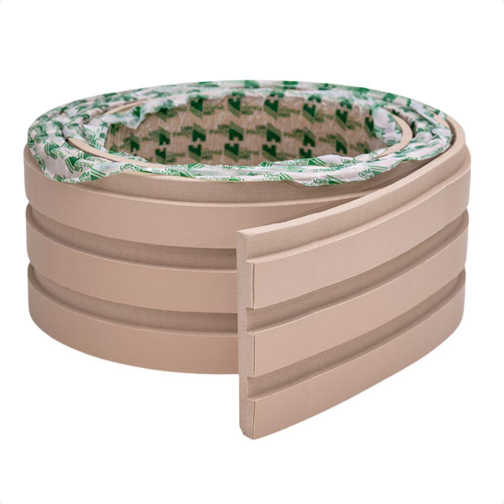 Painel Ripado De Eva Laminado Autocolante Flexível Rolo 10mt Linha Play Creme - 1