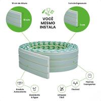 Painel Ripado De Eva Laminado Autocolante Flexível Rolo 10mt Linha Play Verde