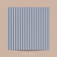 Painel Ripado De Eva Laminado Autocolante Flexível Rolo 10mt Linha Play Azul - 3