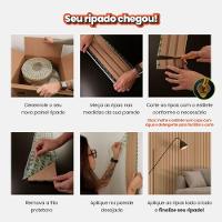 Painel Ripado Laminado De Eva Autocolante Flexível Rolo 10mt Cinamomo - 5