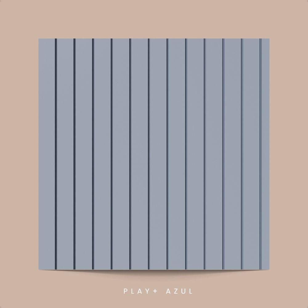 Painel Ripado De Eva Laminado Autocolante Flexível Rolo 10mt Linha Play Plus Azul - 5