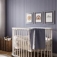 Painel Ripado De Eva Laminado Autocolante Flexível Rolo 10mt Linha Play Plus Azul - 2