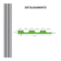 Painel Ripado De Eva Laminado Autocolante Flexível Rolo 10mt Linha Play Cinza