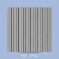 Painel Ripado De Eva Laminado Autocolante Flexível Rolo 10mt Linha Play Cinza - 5