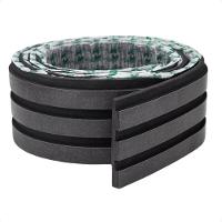 Painel Ripado De Eva Laminado Autocolante Flexível Rolo 10mt Linha Urban Black Com Textura | Preto - 1