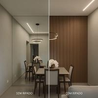 Painel Ripado Laminado De Eva Autocolante Flexível Rolo 10mt Linha Madeto Cinamomo - 2