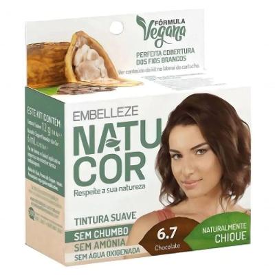 Tintura Natucor Embelleze Tinta De Cabelo Tom Chocolate Para Cabelo