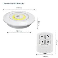 Kit 3 Lâmpadas Luminária Led Controle Sem Fio - 2