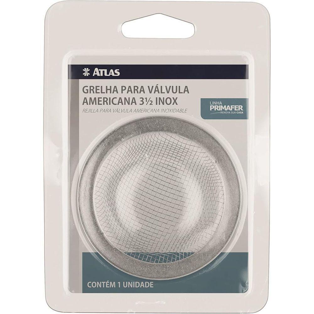 Grelha De Inox Para Válvula Americana 31/2, Cor Prata, Linha Primafer, Atlas. - 1